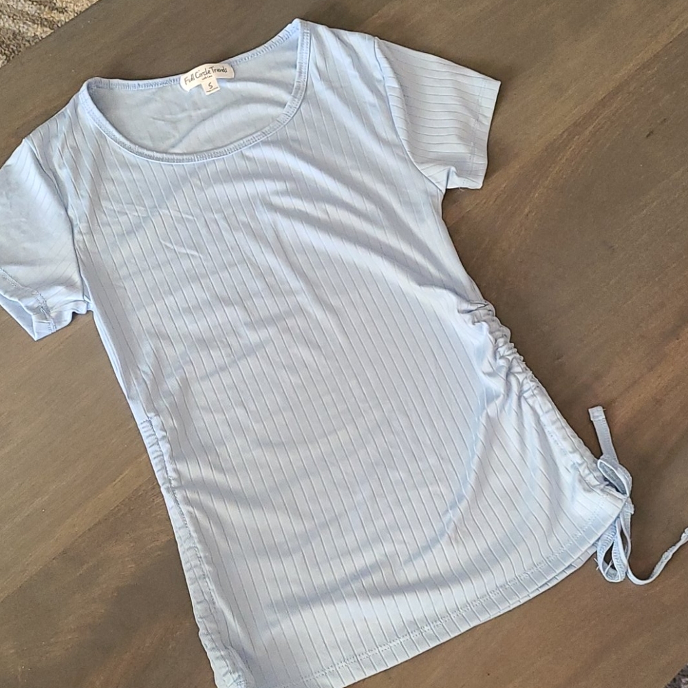 Full Circle Trends Juniors Baby Blue Shirt